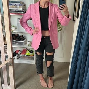 Catherine Malandrino Barbie Pink Boyfriend Blazer